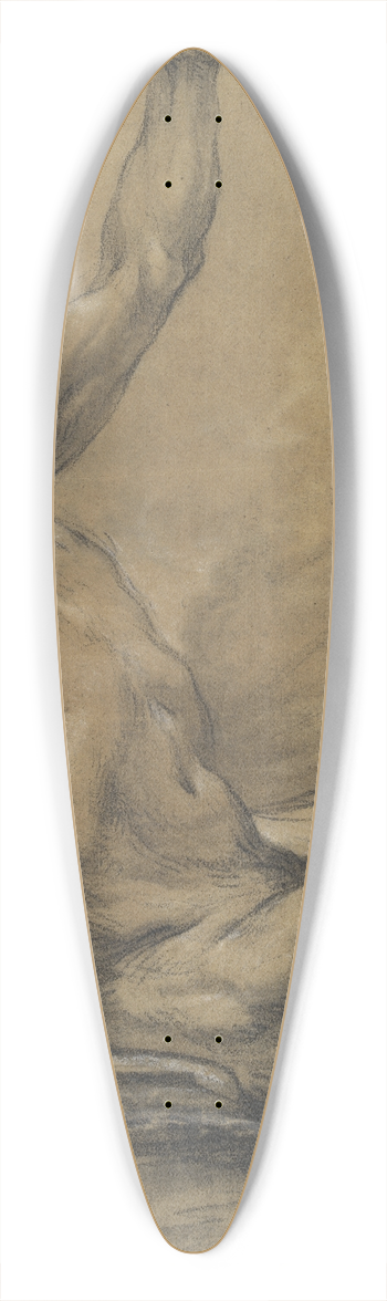 Jean-Baptiste Deshays - Seated Satyr Leaning Backward (recto) 39.3 inch art pintail longboard deck