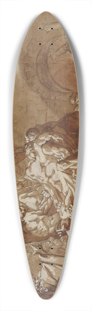 Jean-Baptiste Deshays - Tobias Burying the Dead 39.3 inch art pintail longboard deck