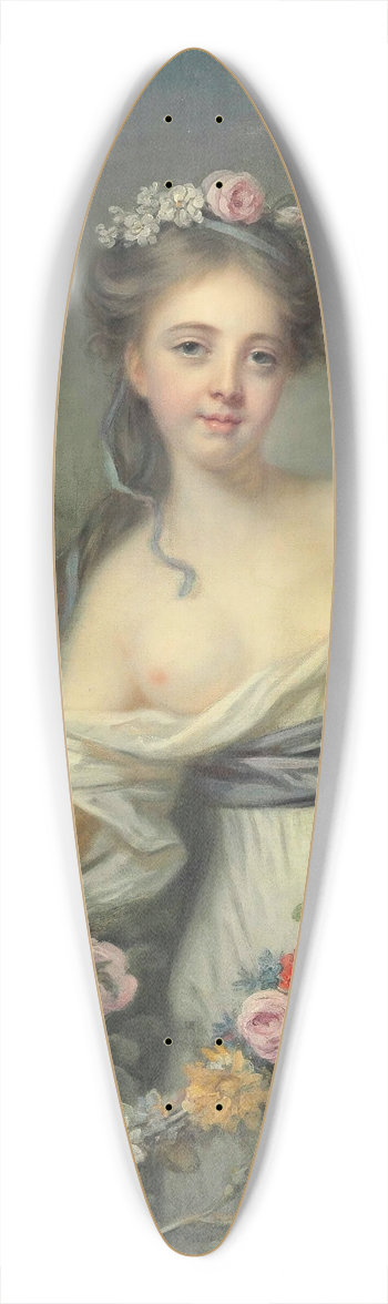 Jean-Baptiste Greuze - Flora And Zephyr 39.3 inch art pintail longboard deck
