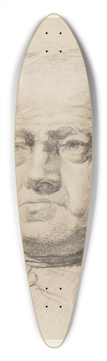 Jean-Baptiste Greuze - Half-Length Portrait of an Old Man 39.3 inch art pintail longboard deck