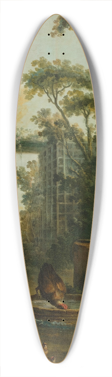 Jean-Baptiste Huet - Paysage rustique 39.3 inch art pintail longboard deck