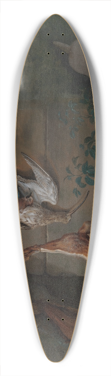 Jean-Baptiste Oudry - Dog Guarding Dead Game 39.3 inch art pintail longboard deck