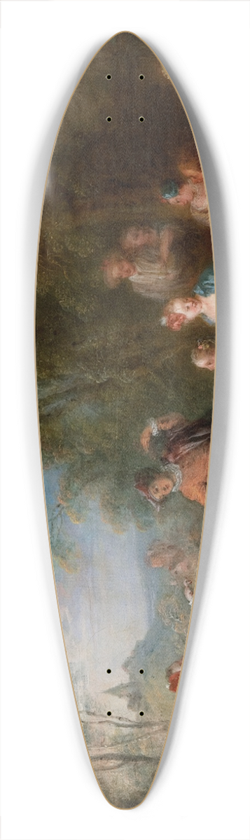 Jean-Baptiste Pater - Fte Champtre 39.3 inch art pintail longboard deck