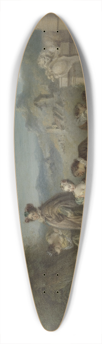 Jean-Baptiste Pater - Fte galante in a Landscape 39.3 inch art pintail longboard deck