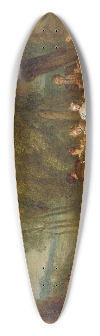 Jean-Baptiste Pater - Les divertissements champtres 39.3 inch art pintail longboard deck