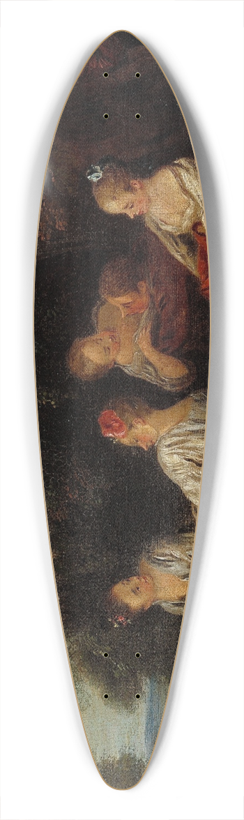 Jean-Baptiste Pater - Les Plaisirs du bain 39.3 inch art pintail longboard deck