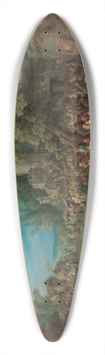 Jean-Baptiste Pater - The Fair at Bezons 39.3 inch art pintail longboard deck