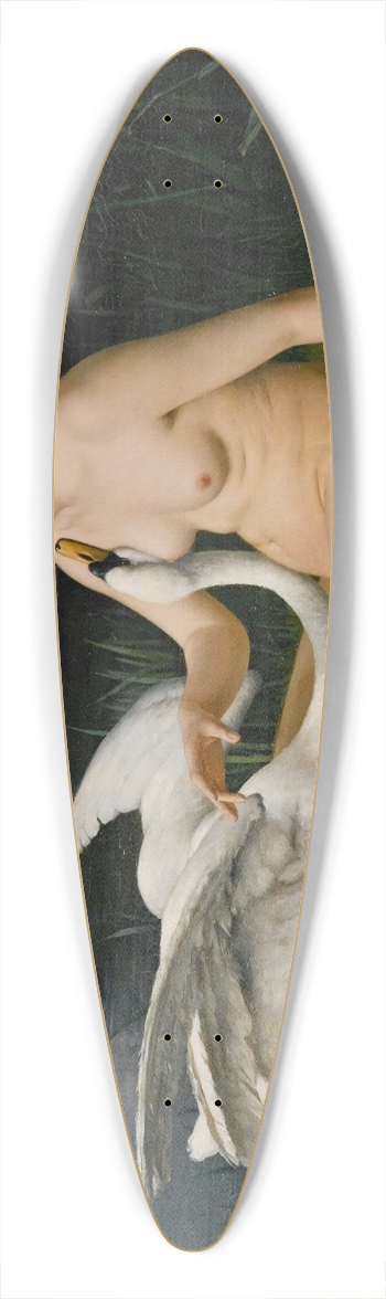 Jean Baptiste Paul Lazerges - Leda and the swan 39.3 inch art pintail longboard deck