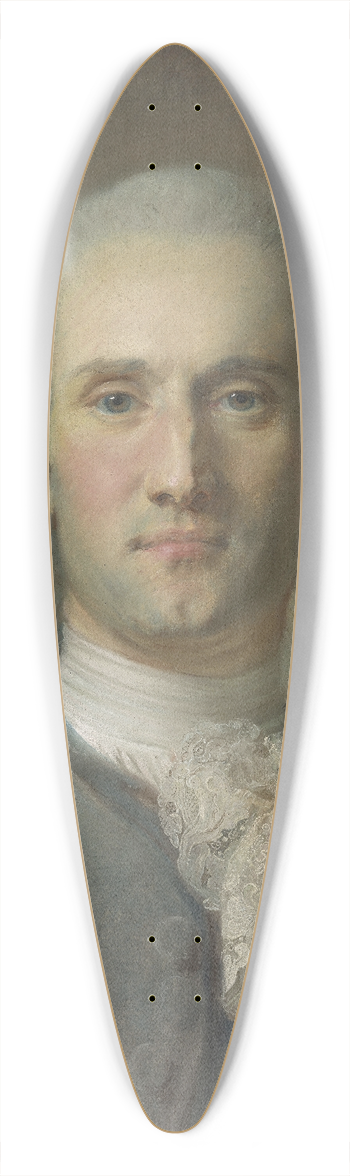 Jean-Baptiste Perronneau - Portrait of a Man 39.3 inch art pintail longboard deck