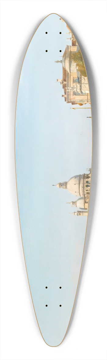 Jean-Baptiste van Moer - The Punta Della Dogana And Grand Canal, Venice 39.3 inch art pintail longboard deck