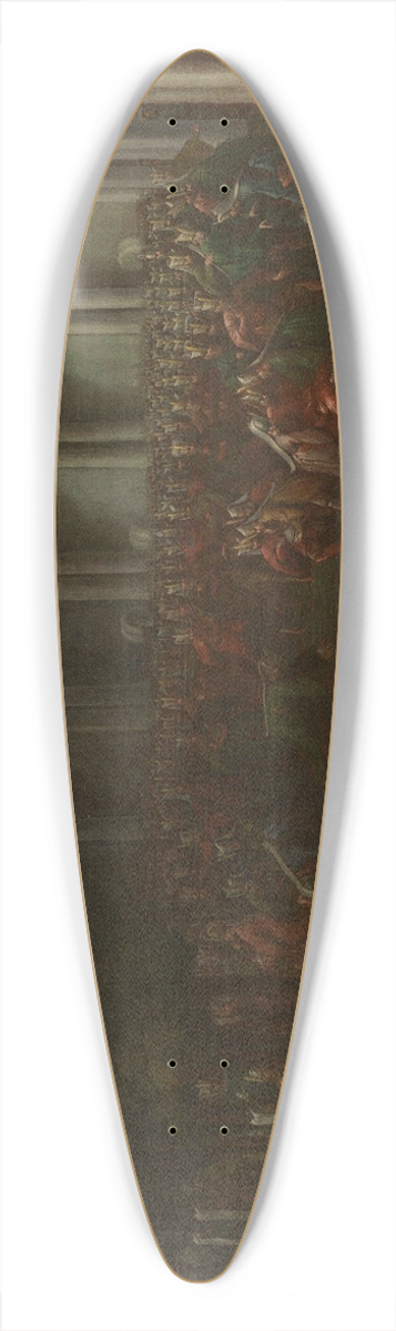 Jean Baptiste Vanmour - Cornelis Calkoen on his Way to his Audience with Sultan Ahmed III 39.3 inch art pintail longboard deck
