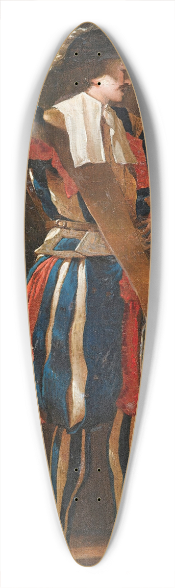 Jean Barbault - Portrait of a Swiss Guard 39.3 inch art pintail longboard deck