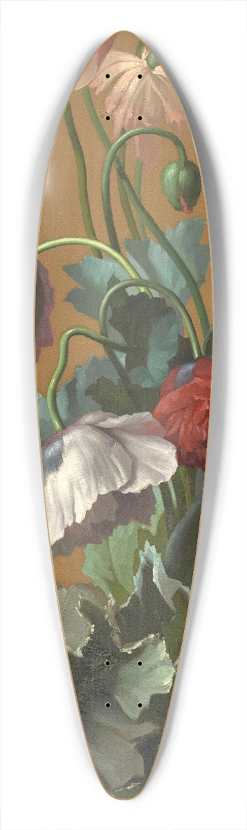 Jean Benner - Les grand pavots 39.3 inch art pintail longboard deck