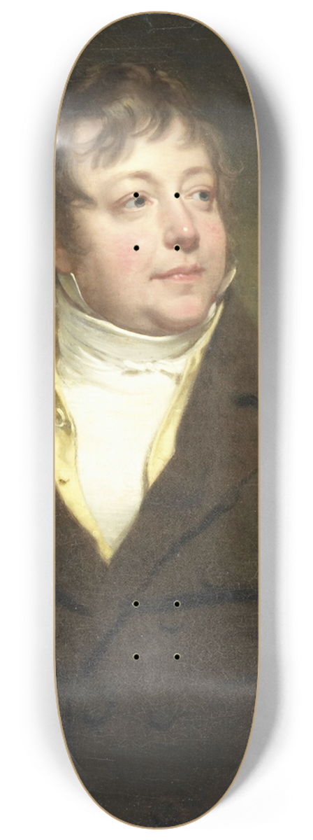 Charles Howard Hodges - Portrait of a Man, perhaps J.W. Beynen 8.25 inch art skate deck