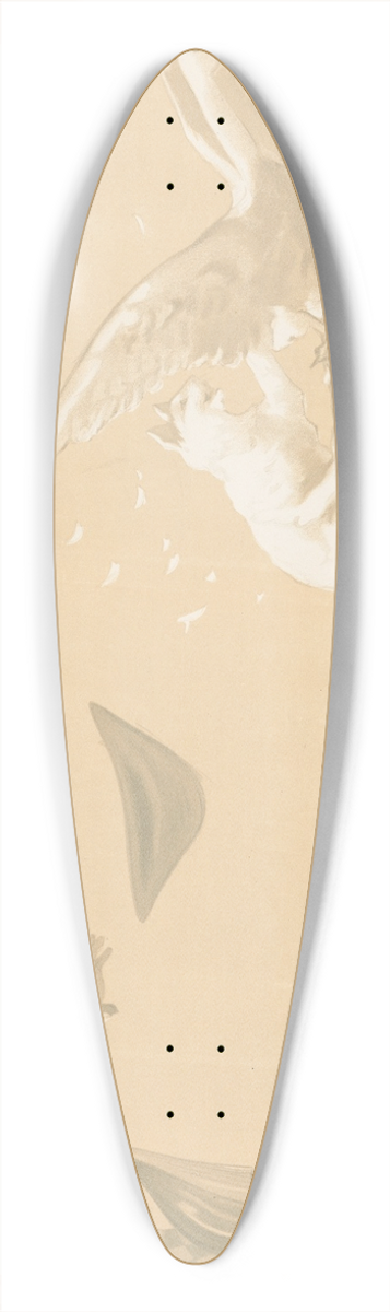 Jean de Paleologue - Child chasing a dog who is chasing a goose 39.3 inch art pintail longboard deck