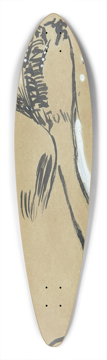 Jean Emile Laboureur - Llgeante au manchon 39.3 inch art pintail longboard deck
