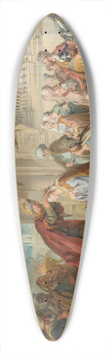 Jean-Franois de Troy - The crowning of Esther 39.3 inch art pintail longboard deck