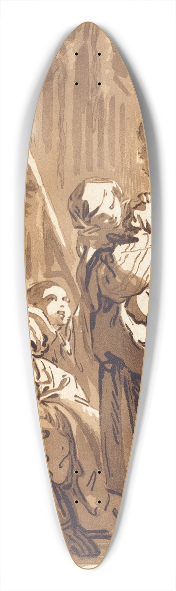 Jean Franois Janinet - Les Nourrices 39.3 inch art pintail longboard deck