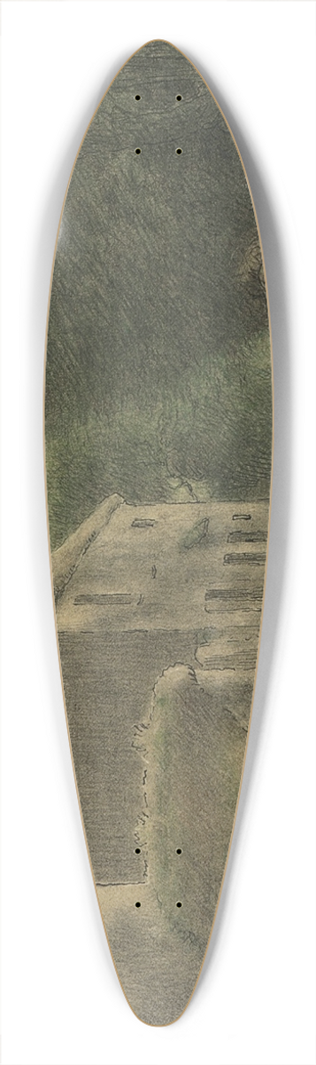 Jean-Franois Millet - Farm House at Gruchy 39.3 inch art pintail longboard deck