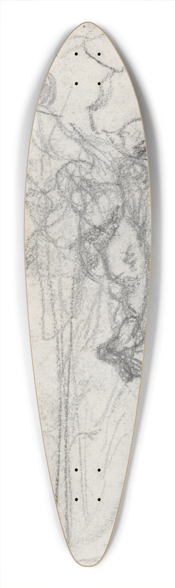 Jean-Franois Millet - Hilly Landscape, Laundress, and OtherStudies 39.3 inch art pintail longboard deck