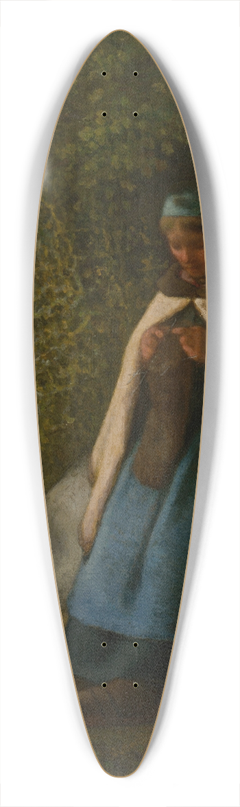 Jean-Franois Millet - Shepherdess Seated on a Rock 39.3 inch art pintail longboard deck