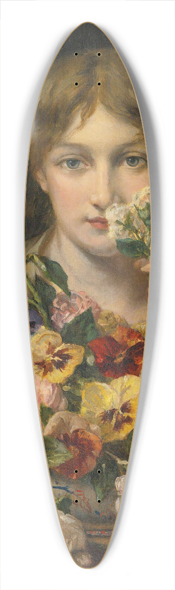 Jean Franois Portaels - Sweet Flowers 39.3 inch art pintail longboard deck