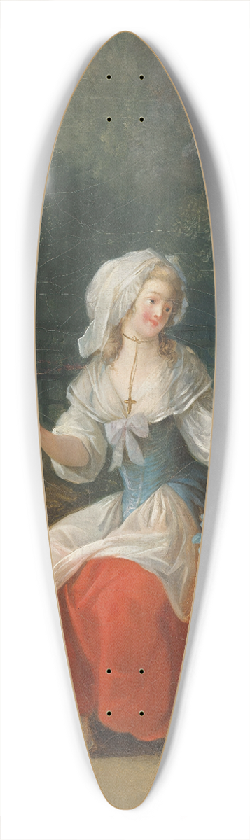 Jean-Frdric Schall - A flower seller 39.3 inch art pintail longboard deck