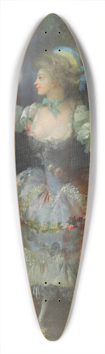 Jean-Frdric Schall - A Girl Dancing With A Garland Of Flowers 39.3 inch art pintail longboard deck