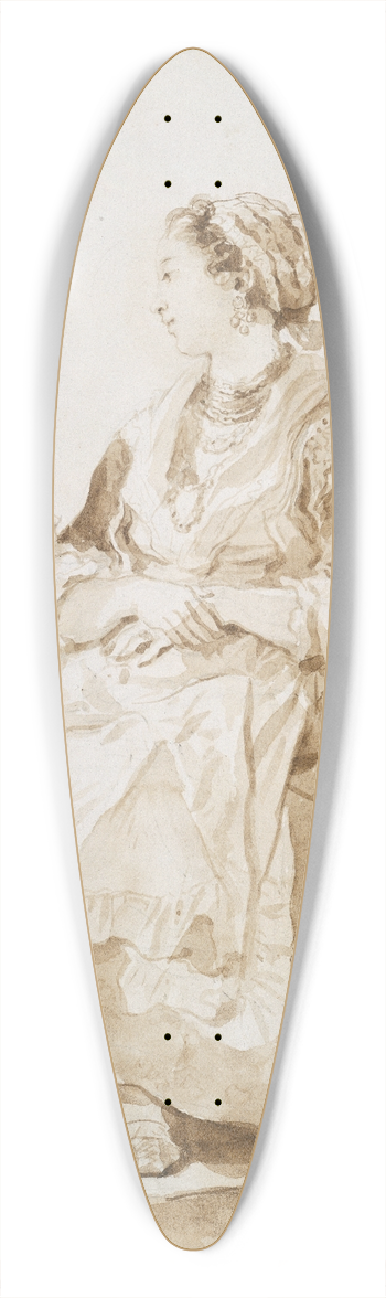 Jean-Honor Fragonard - Neapolitan Woman, sitting outside 39.3 inch art pintail longboard deck