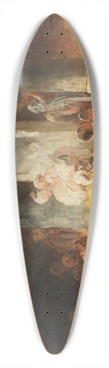 Jean-Honor Fragonard - Roman Interior 39.3 inch art pintail longboard deck
