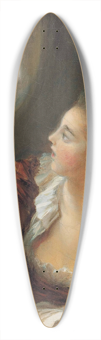 Jean-Honor Fragonard - The Love Letter 39.3 inch art pintail longboard deck