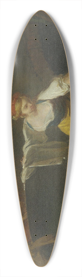 Jean-Honor Fragonard - Young Washerwomen 39.3 inch art pintail longboard deck