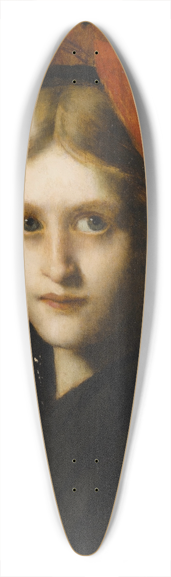 Jean-Jacques Henner - Alsatian young woman 39.3 inch art pintail longboard deck