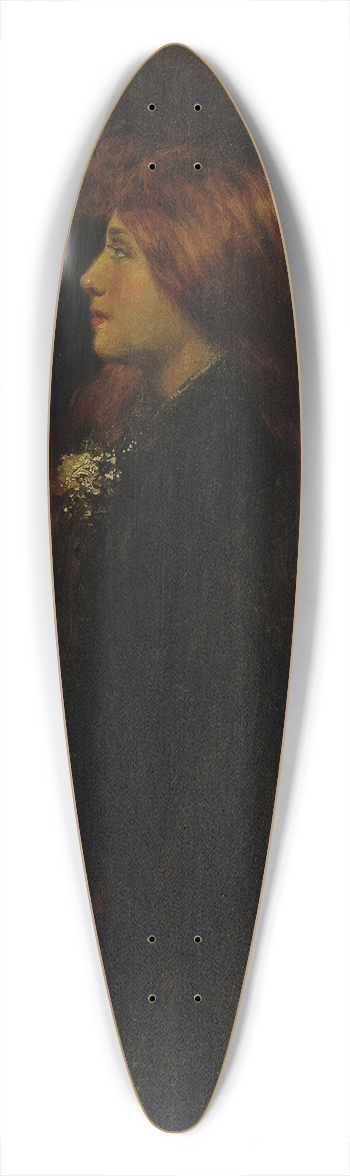 Jean-Jacques Henner - Portrait, Red Haired Beauty Standing in Profile 39.3 inch art pintail longboard deck
