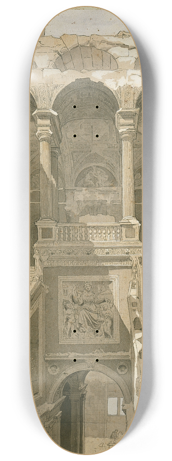 Charles-Joseph Beauverie - Ruines de lhtel de Ville, escalier des appartements du prfet. 8.25 inch art skate deck