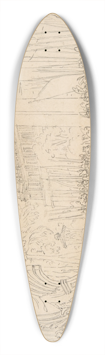 Jean Le Pautre - Aeneass Farewell to Dido 39.3 inch art pintail longboard deck