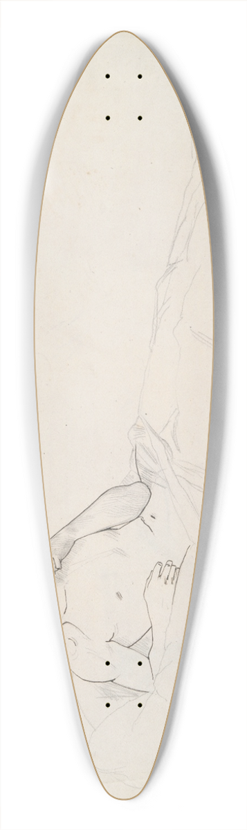 Jean-Lon Grme - Study for King Candaules 39.3 inch art pintail longboard deck