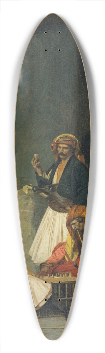 Jean-Lon Grme - The Draught Players 39.3 inch art pintail longboard deck