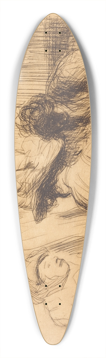 Jean-Louis Forain - A Dive at Montmartre 39.3 inch art pintail longboard deck