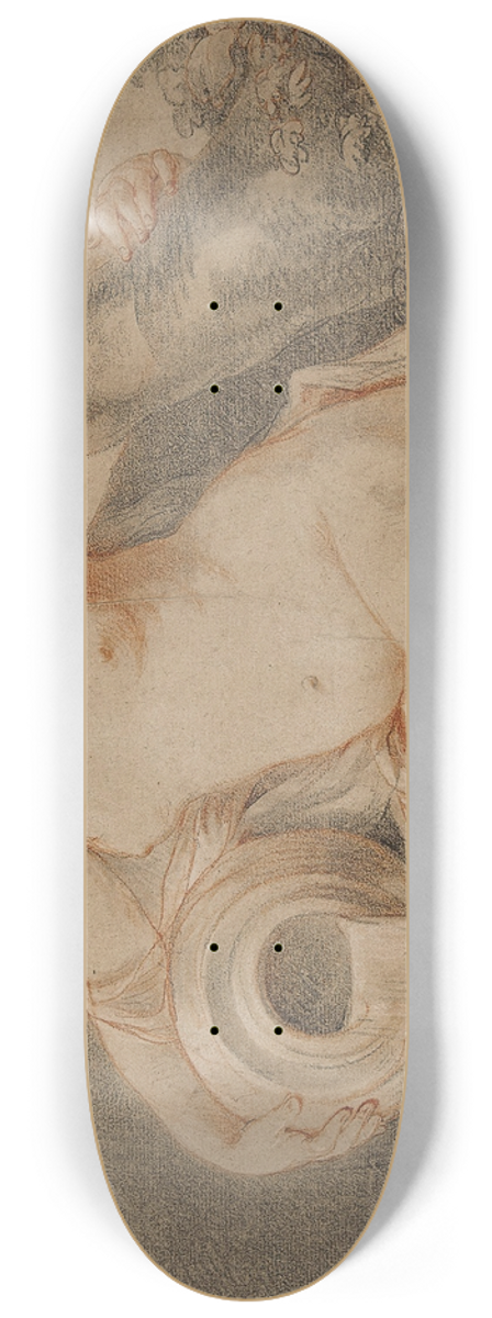Charles-Joseph Natoire - tude de nymphe 8.25 inch art skate deck