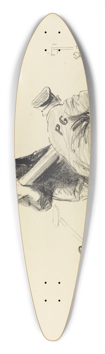 Jean-Louis Forain - Noyon 39.3 inch art pintail longboard deck