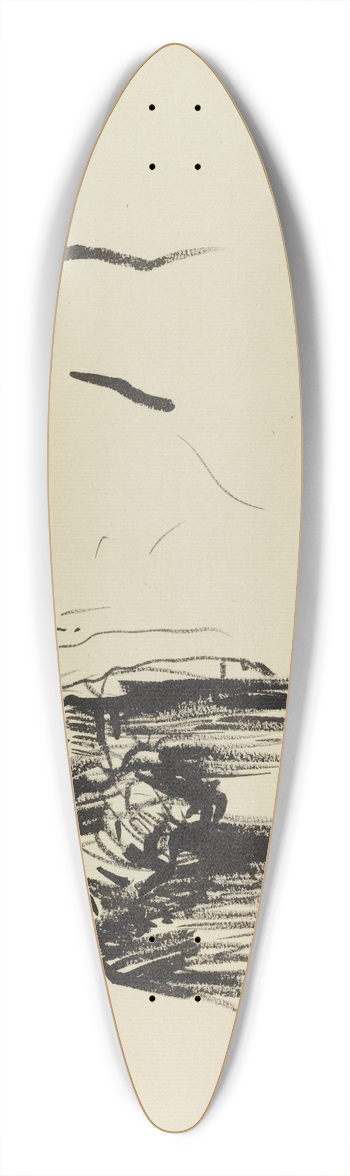 Jean-Louis Forain - Woman and Two Children with German Soldiers 39.3 inch art pintail longboard deck