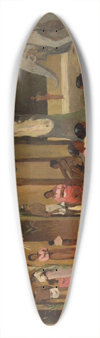 Jean Lulvs - Exotic scene 39.3 inch art pintail longboard deck