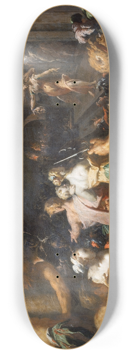 Abraham Bloemaert - Judith Displays the Head of Holofernes 8.25 inch art skate deck