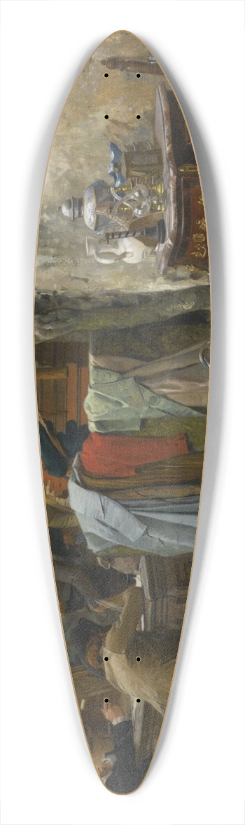 Jehan Georges Vibert - La vente mobilire 39.3 inch art pintail longboard deck