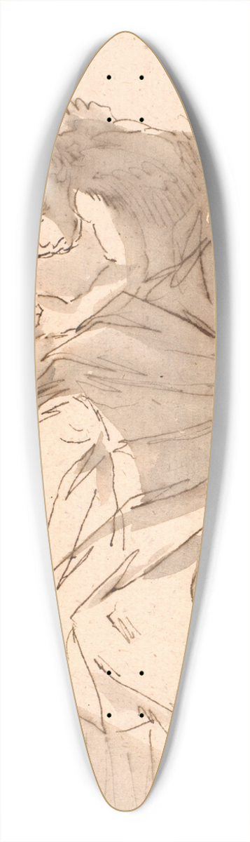 Jens Juel - En helgeninde med en bog og en putto 39.3 inch art pintail longboard deck