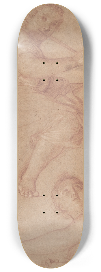 Charles Le Brun - Two Muses 8.25 inch art skate deck