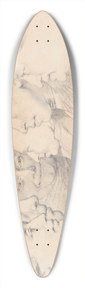 Jens Juel - Seks portrthoveder 39.3 inch art pintail longboard deck