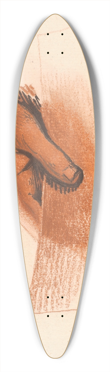 Jens Juel - Studie af en mands hjre hnd, holdende et stykke papir; studie til det Ankerske familiebillede 39.3 inch art pintail longboard deck
