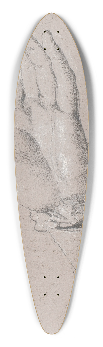 Jens Juel - Studie af en venstre hnd, anvendt i helfigursportrttet af Frederik den sjette som Kronprins fra 1786 p Amalienborg 39.3 inch art pintail longboard deck